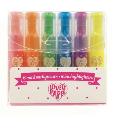 6 crayons mini surligneurs | Surligneurs