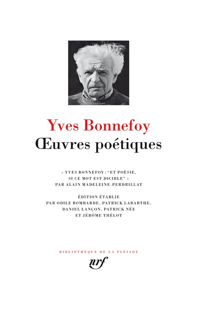 Oeuvres poétiques | Bonnefoy, Yves