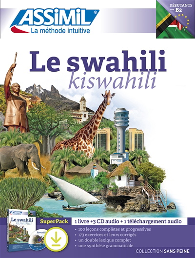 Swahili, débutants-B2 : super pack : 1 livre + 3 CD audio + 1 téléchargement audio (Le) | Racine-Issa, Odile