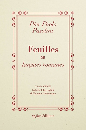Feuilles de langues romanes | Pasolini, Pier Paolo