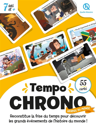 Tempo Chrono Histoire du Monde (2nde Ed) : Jeu de chronologie 7 ans et + | Enfants 5–9 ans 