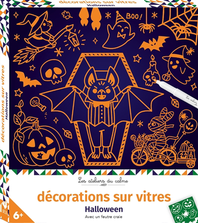 Halloween : décorations sur vitres | Fabre, Léa (Illustrateur)