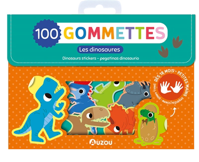 Dinosaures : 100 gommettes (Les) | Autocollant et pochoir