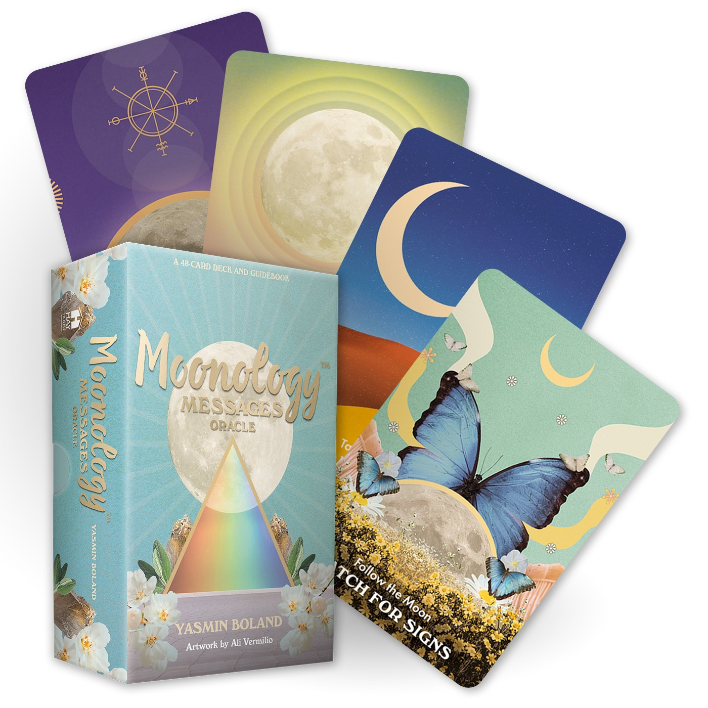 Moonology™ Messages Oracle : A 48-Card Deck and Guidebook | Boland, Yasmin (Auteur) | Vermilio, Ali (Illustrateur)