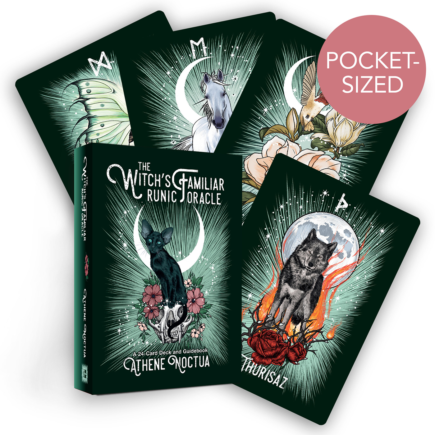 The Witch’s Familiar Runic Oracle : A 24-Card Deck and Guidebook | Noctua, Athene (Auteur)