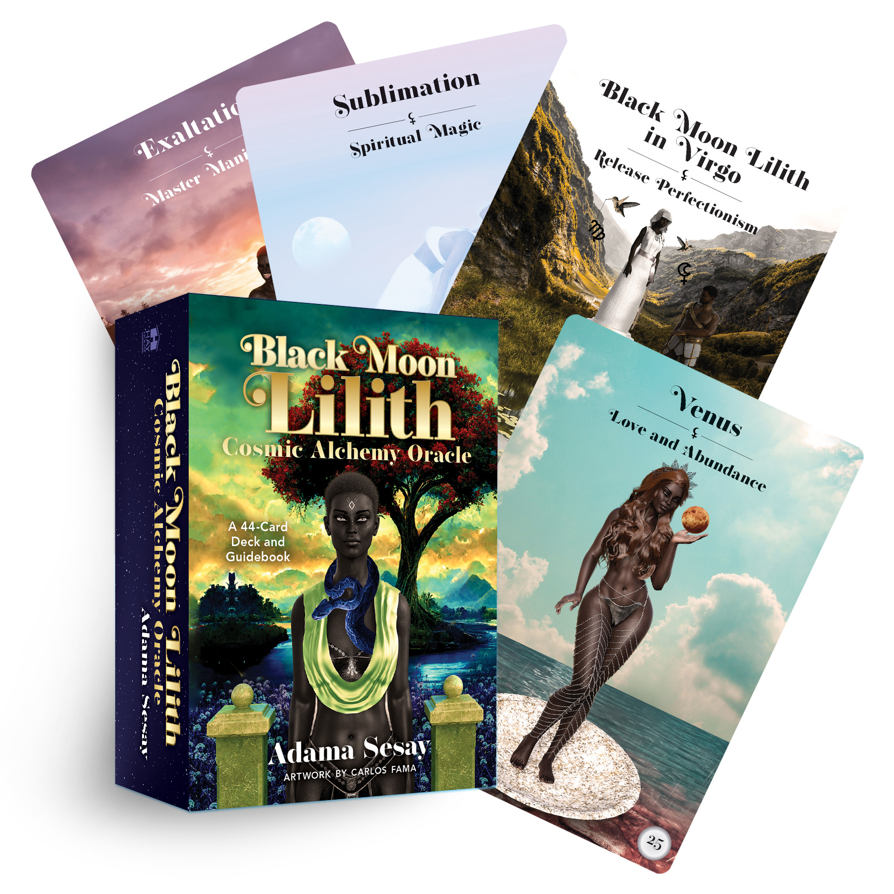 Black Moon Lilith Cosmic Alchemy Oracle : A 44-Card Deck and Guidebook | Sesay, Adama (Auteur)