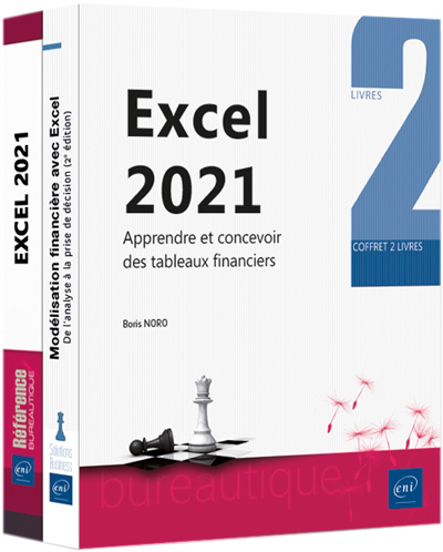 Excel 2021 : coffret de 2 livres : apprendre et concevoir des tableaux financiers | Noro, Boris (Auteur)