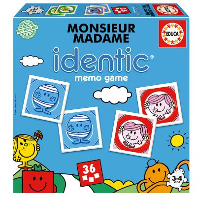 Educa - Identic jeu mémo Monsieur Madame | Logique