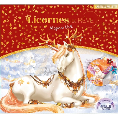 Licornes de rêve : Cartes à pailleter Magie de Noël | Bricolage divers