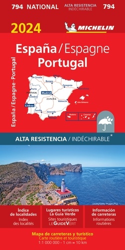 Espagne - Portugal 794 - Carte Nationale Indéchirable 2024 | Collectif