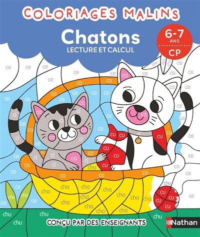 Coloriages malins : chatons | Duquesne, Vincent (Auteur) | Andreacchio, Sarah (Illustrateur)