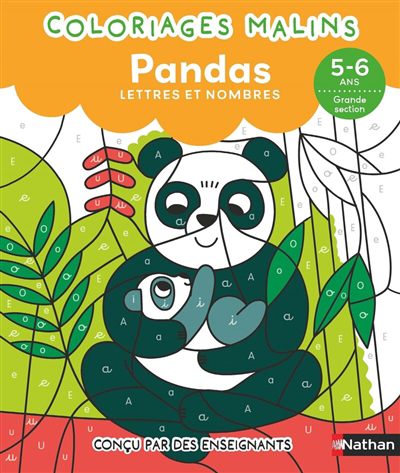 Coloriages malins : pandas | Nidelet, Florence (Auteur) | Lapeyre, Emilie (Illustrateur)