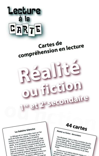 Réalité ou fiction - 1re et 2e secondaire | Garneau-Asselin, Geneviève