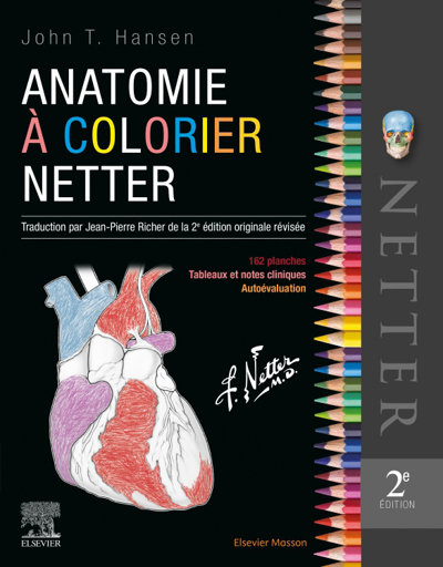 Anatomie à colorier Netter : 162 planches, tableaux cliniques, autoévaluation | Hansen, John T. (Auteur) | Netter, Frank Henry (Illustrateur) | Machado, Carlos A. G. (Illustrateur)
