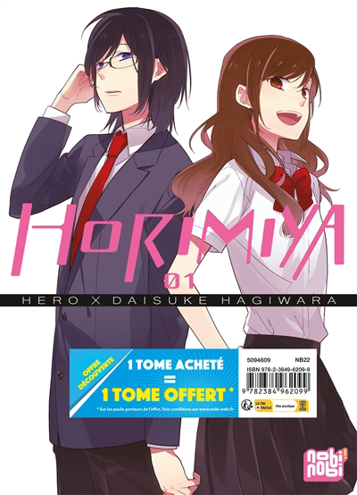 Horimiya : pack offre découverte T.01 et T.02 | Hero (Auteur) | Hagiwara, Daisuke (Illustrateur)