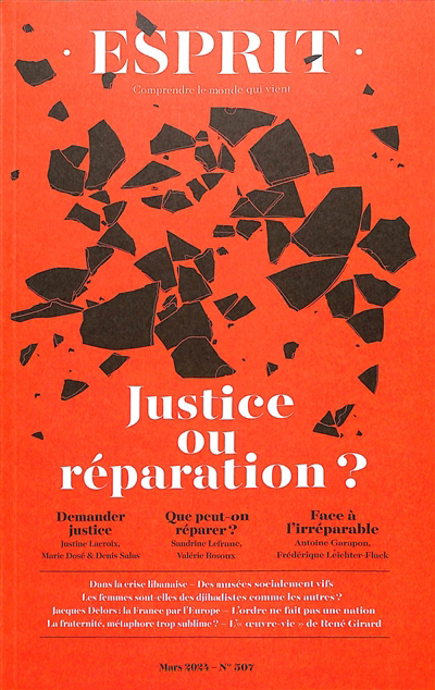Esprit, n°507. Justice ou réparation ? | 