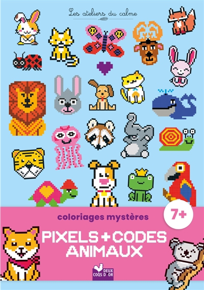 Coloriages mystères pixels et codes Animaux | 