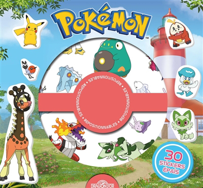 Pokémon : 30 stickers épais repositionnables : Paldea | 