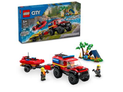 LEGO : City - Le camion de pompiers 4x4 avec bateau de sauvetage | LEGO®