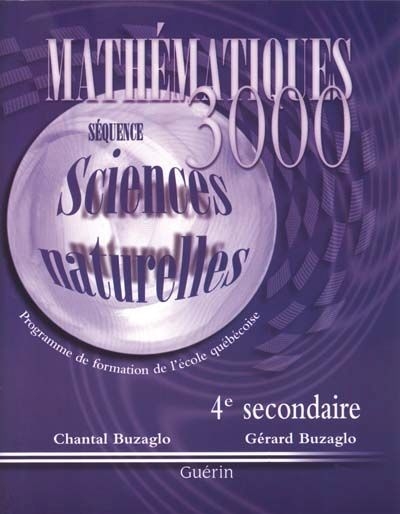 Mathématiques 3000 - SN - 4e secondaire | Buzaglo, Chantal